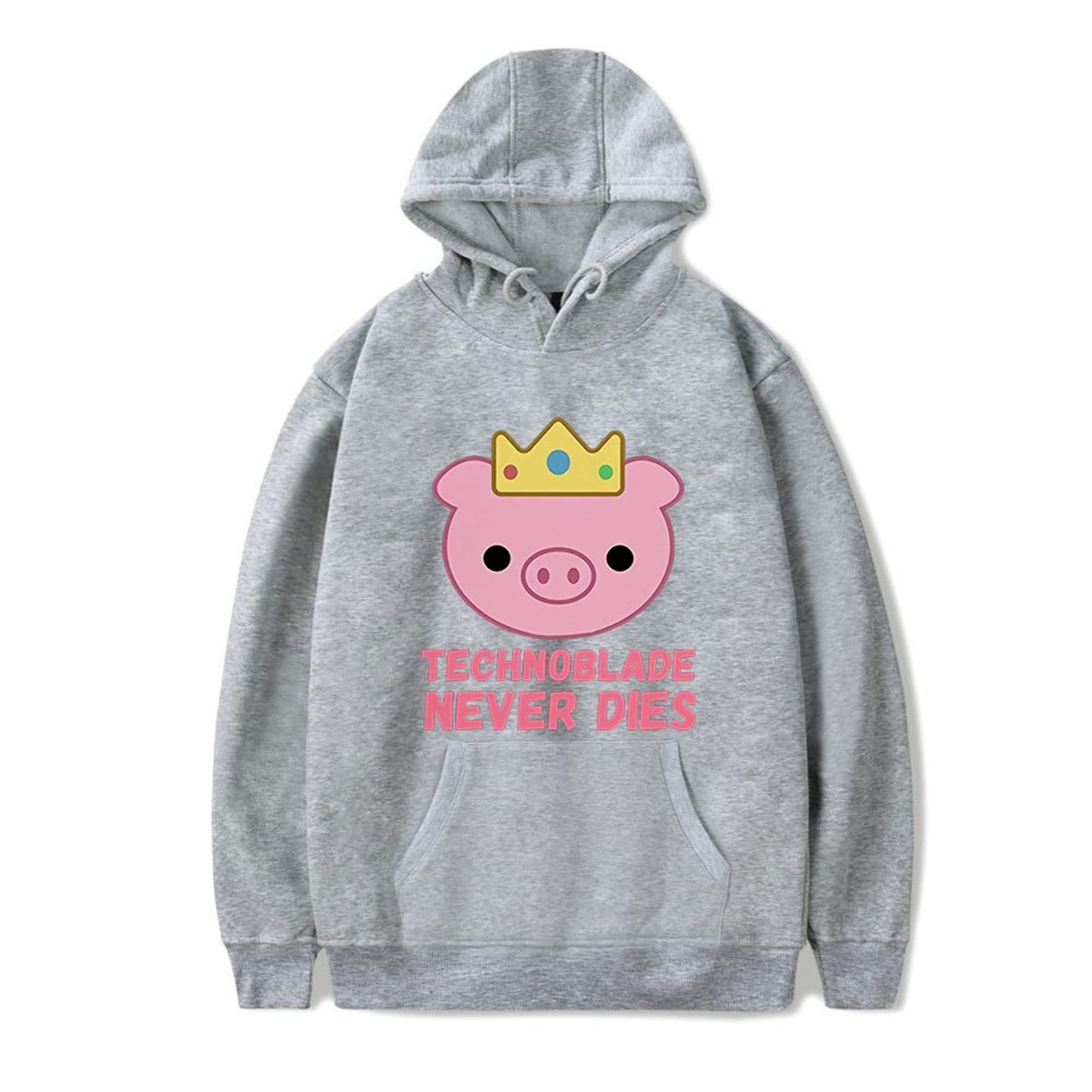 PLMCASE Technoblade Merch Technoblade Agro Hoodie Designs Cool Print Short  Pullover for Women Men Casual,2XL,Grey : Amazon.co.uk: Fashion