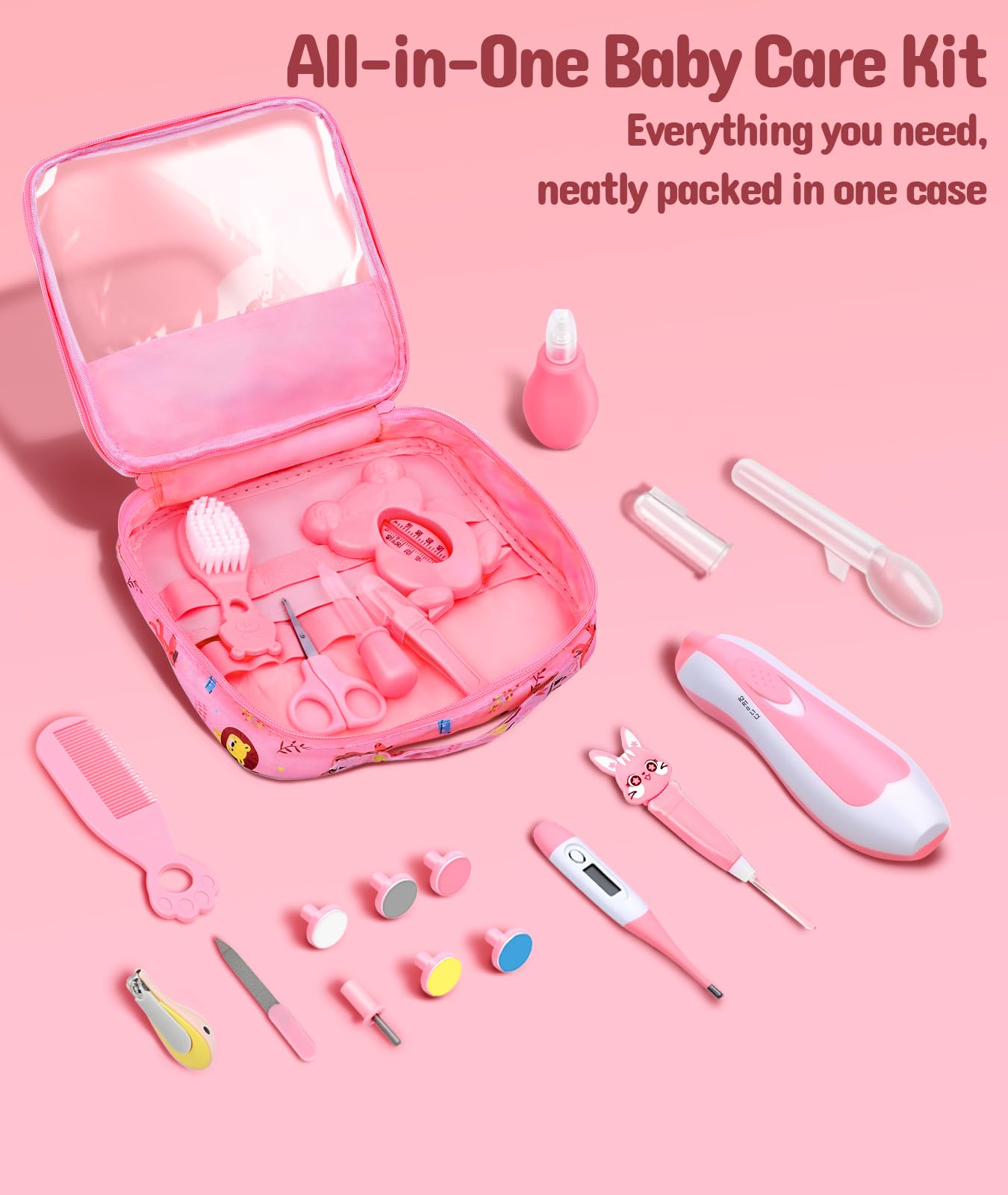 YASEW Kit de cuidado de la salud y aseo para bebés Rosa