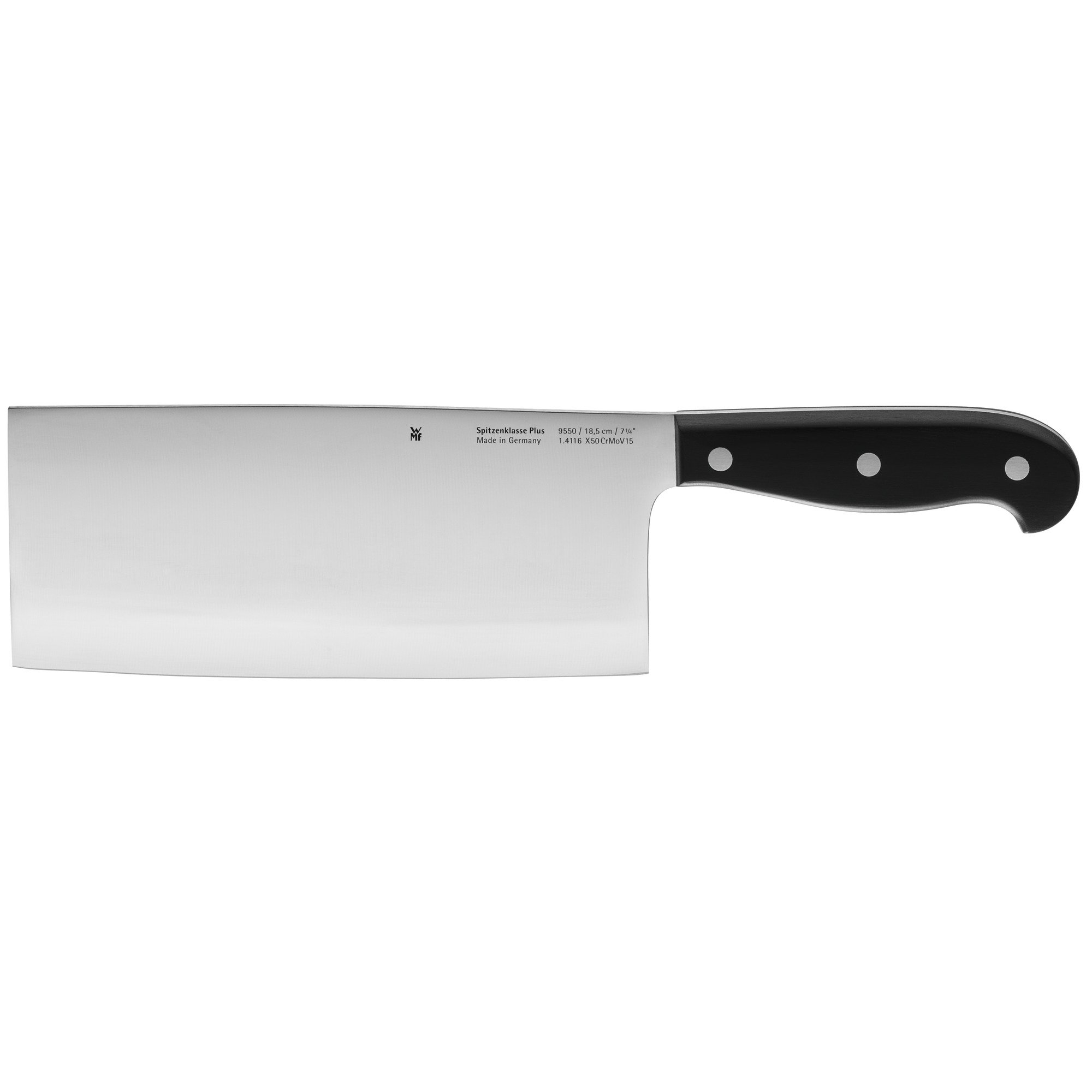 WMF Chinese Chef's Knife Spitzenklasse Plus Length 31 cm Blade Length 18.5  cm Performance Cut Made in Germany Forged Special Blade Steel Seamlessly  Riveted Plastic Handle: Buy Online at Best Price in