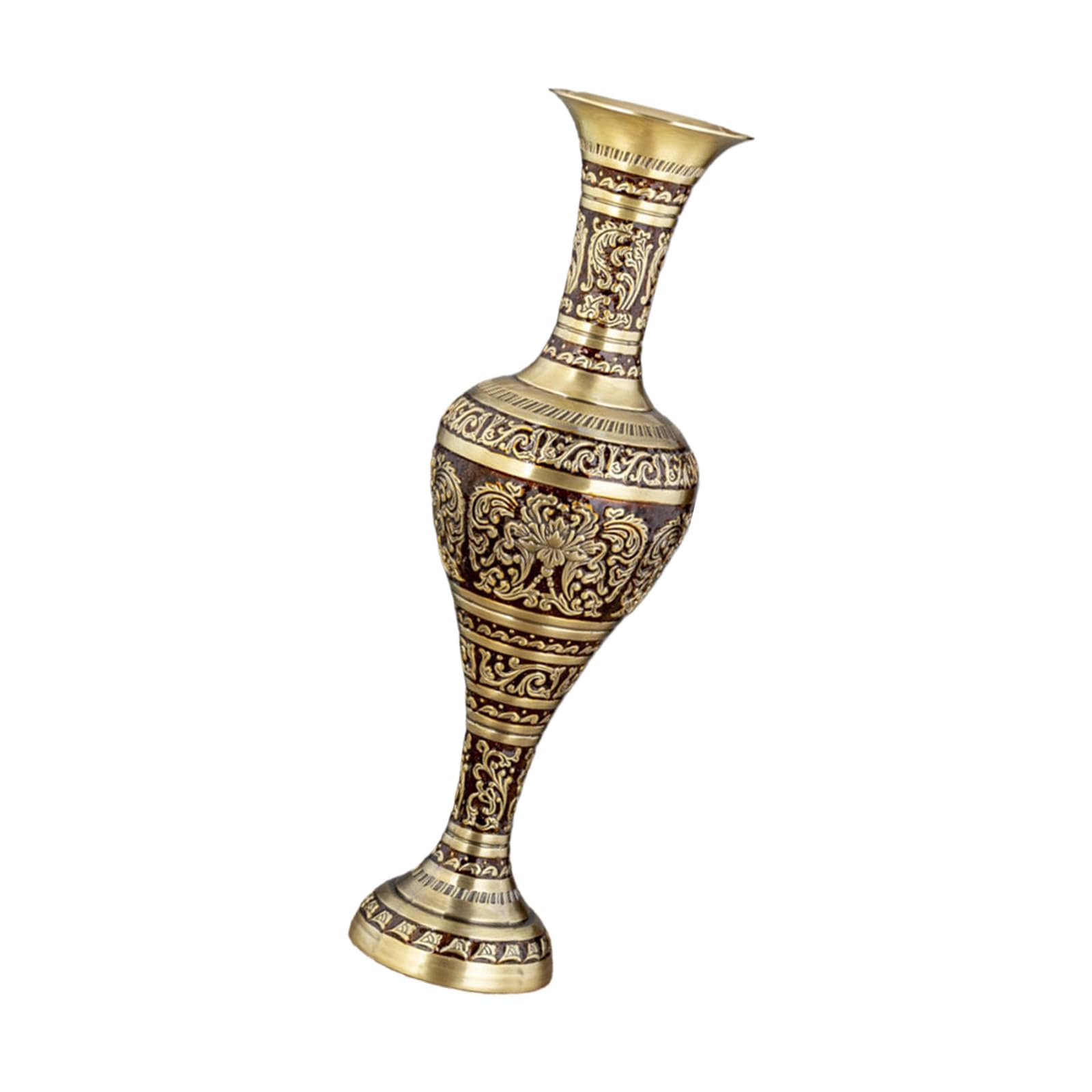 Embossed Antique Tall Metal Vases Flower Arrangements Container for Living Space Artistic Homes Centerpieces Decors Antique Embossed Vases
