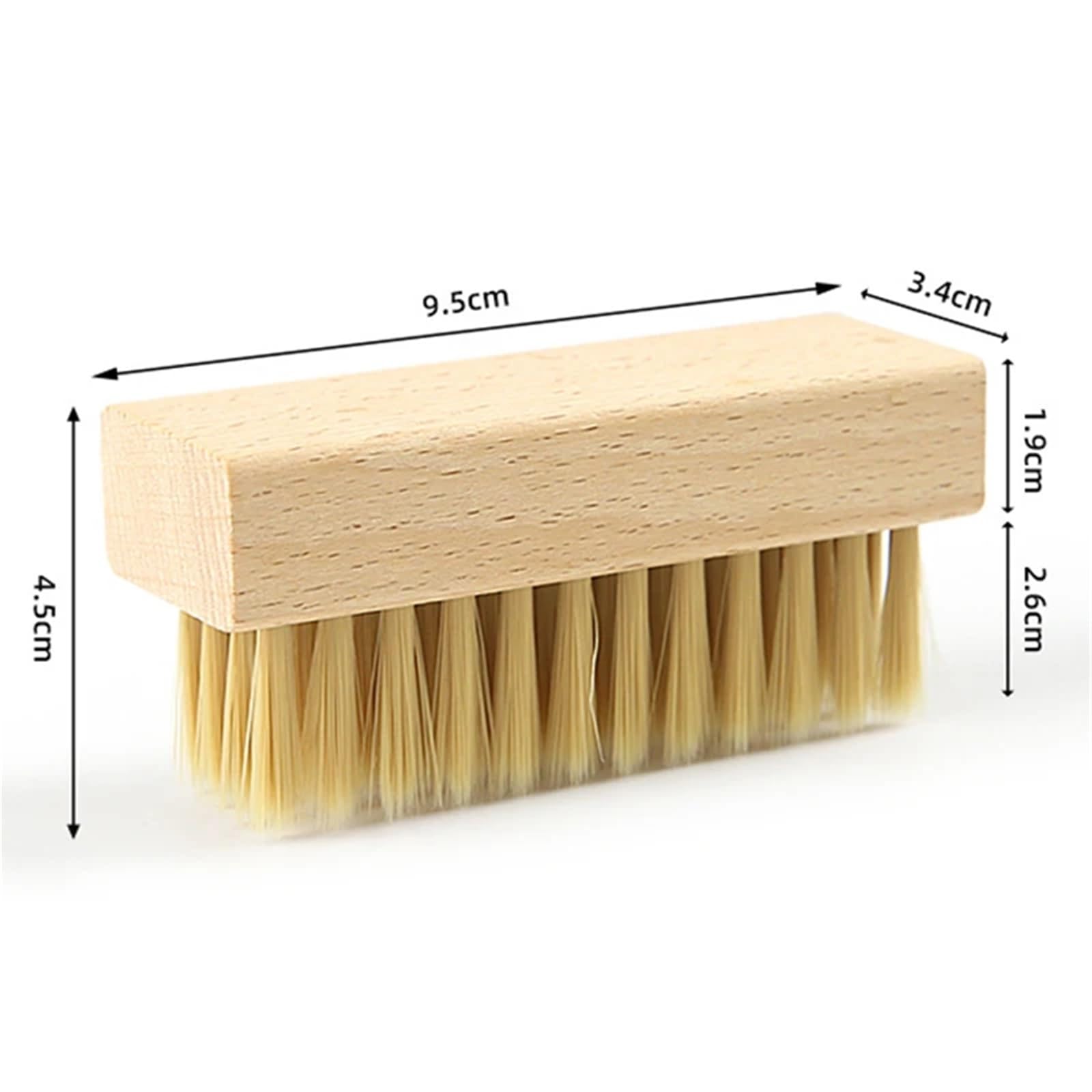 Borsten Schuhbürste for Hausschuhe Sneaker Bürste Schuhe Reinigungsbürsten Boot Pinsel Reiniger Holz Griff Schuhbürste Schuhbürste(Color 4)