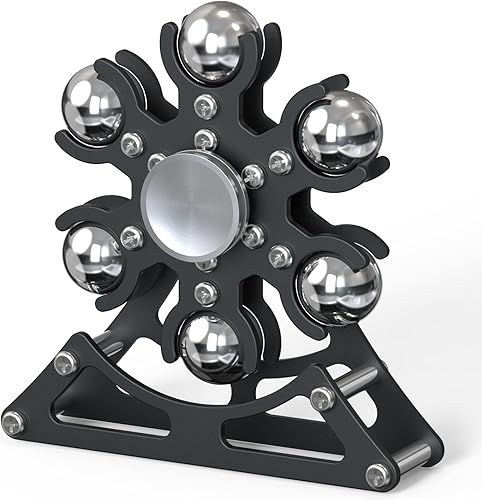 Juguetes de escritorio para ansiedad, rueda de ferris cinética de metal giratorio 4 minutos, juguete EDC Cool Gadgets para escuela, oficina,