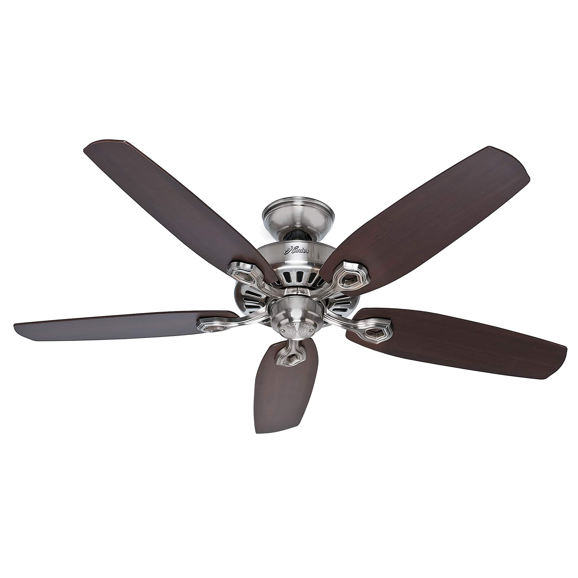 Hunter Fan Builder Elite - Ventilador de techo, 66 W, color niquel pulido