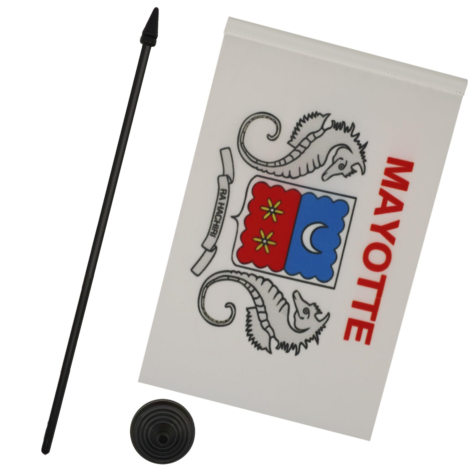 AZ FLAG Mayotte Table Flag 5'' x 8'', French region of Mayotte Office Decoration 100% Polyester 21 x 14 cm - Image 3