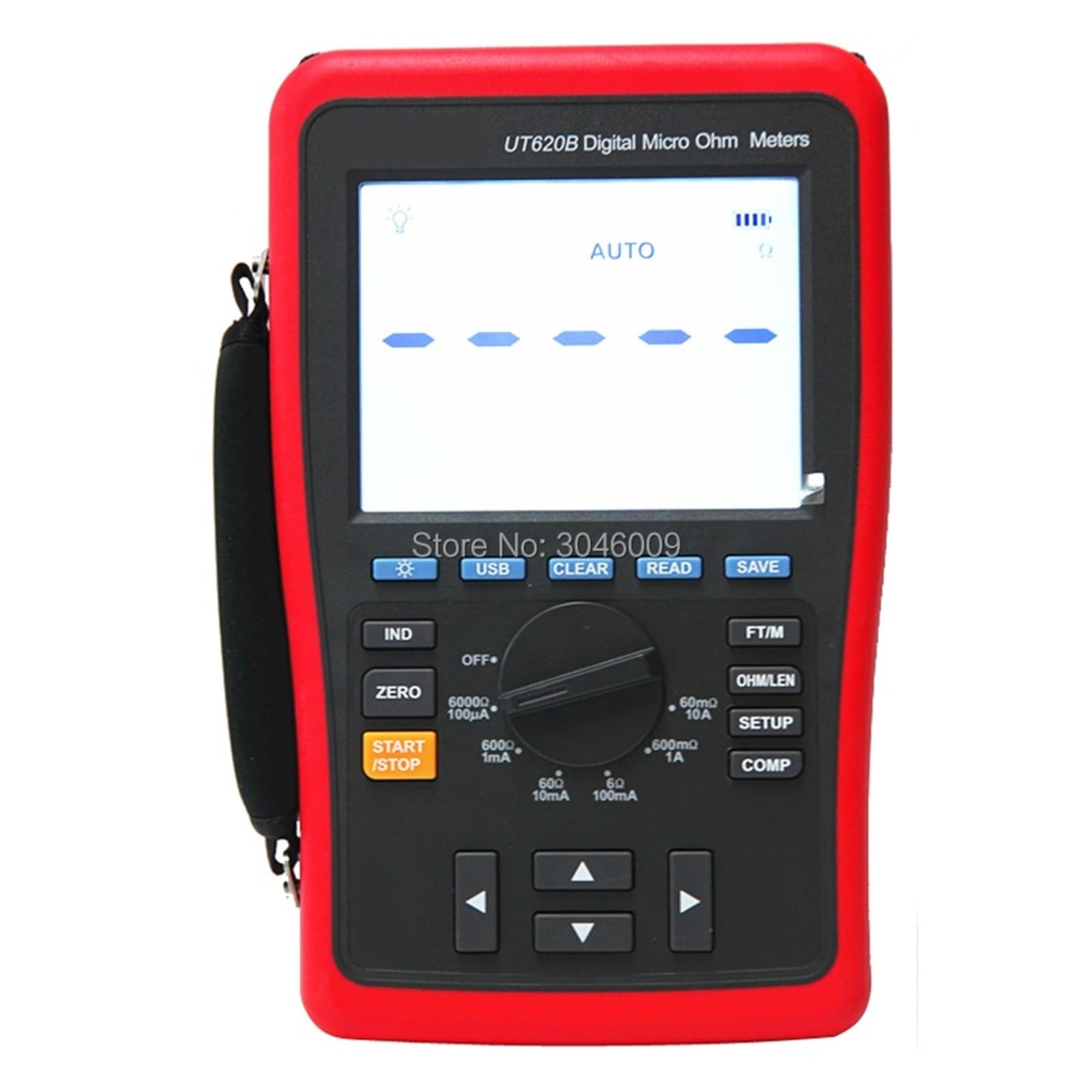 Tester Elektryczny, UT620B DC Tester Niskiej Rezystancji, Czteroprzewodowy Pomiar, Przechowywanie Danych, Pas Transferowy USB, Podświetlenie