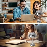 Vista 5 de Lámpara de mesa con control táctil para dormitorio, lámparas de noche regulables de 3 vías con cable, pequeña luz cálida para sala de estar