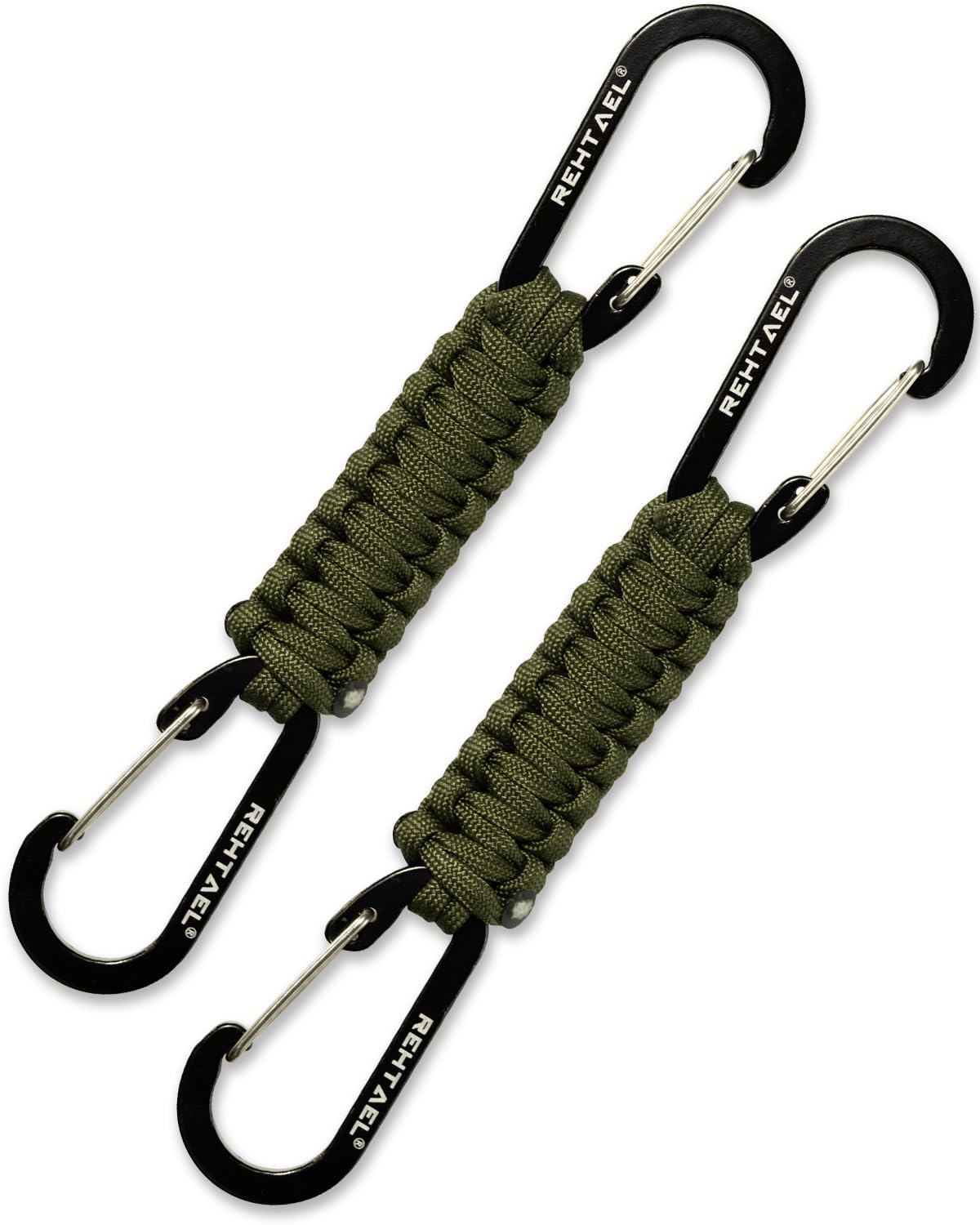 Paracord Braided Carabiner Keychain Lanyard Strap, Hanger Stroller Hook w/2 Carabiner Clips for Water Bottle Backpack-picture-14