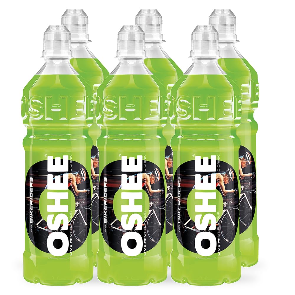 OSHEE LIME isotonic Drink 750ml (Pack of 6) - Addition of vitamins and L-carnitine - Sugar Free - Hydration - Vitamin Drinks