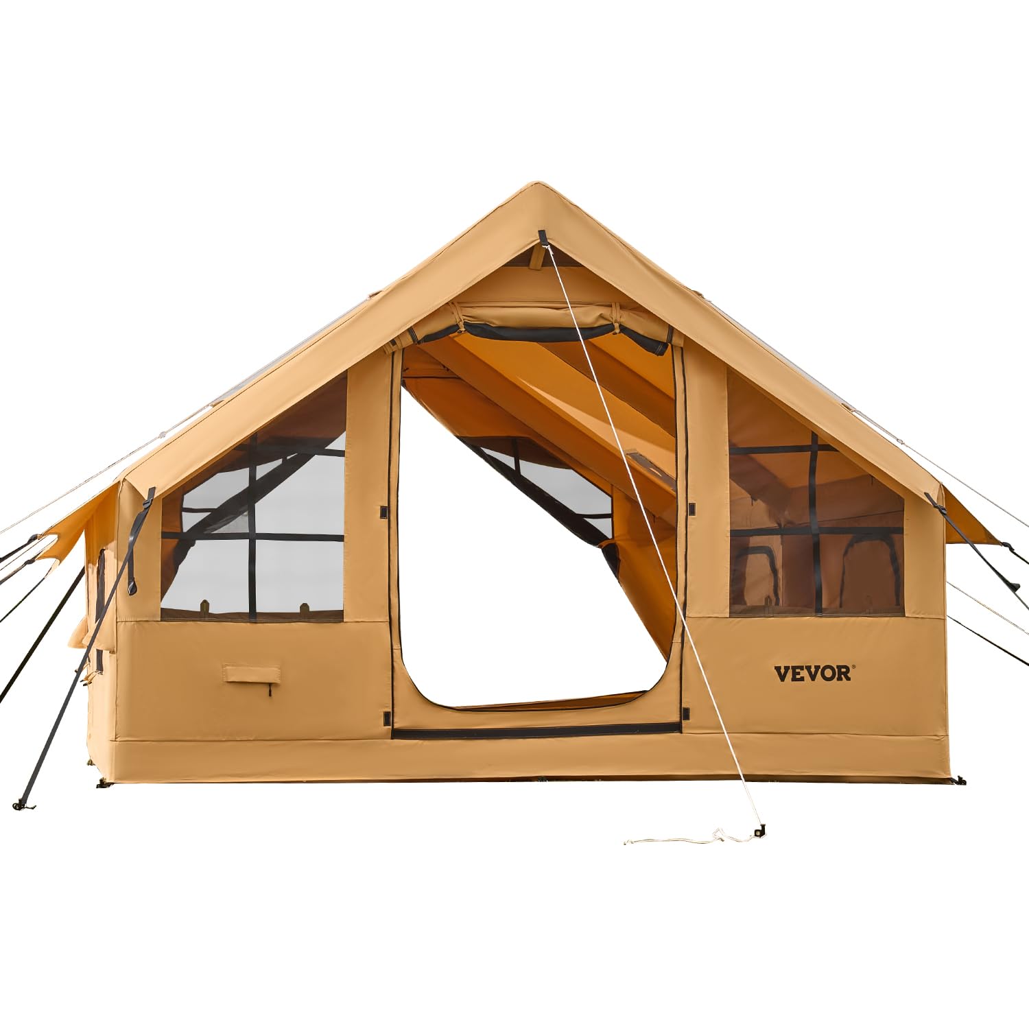 VEVOR Aufblasbare Zelte für Camping, einfach aufzubauen, aufblasbare Campingzelte mit Handpumpe, 300D Oxford 4-Jahreszeiten-Glamping-Zelt mit Herdwagenheber, Aufbewahrungstasche für einfaches