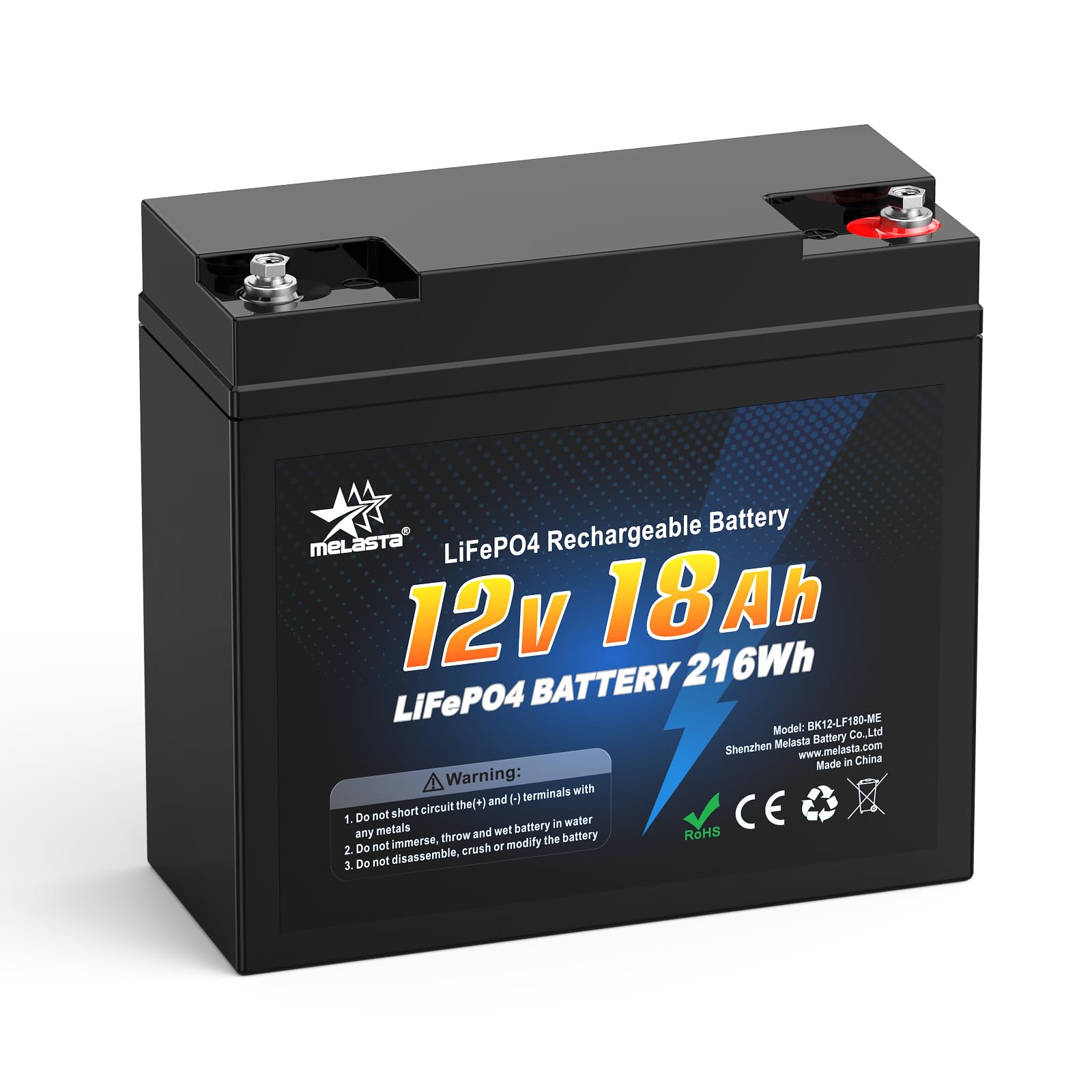 Amazon | Melasta 12V 18Ah リン酸鉄リチウムイオンバッテリー LiFePO4 
