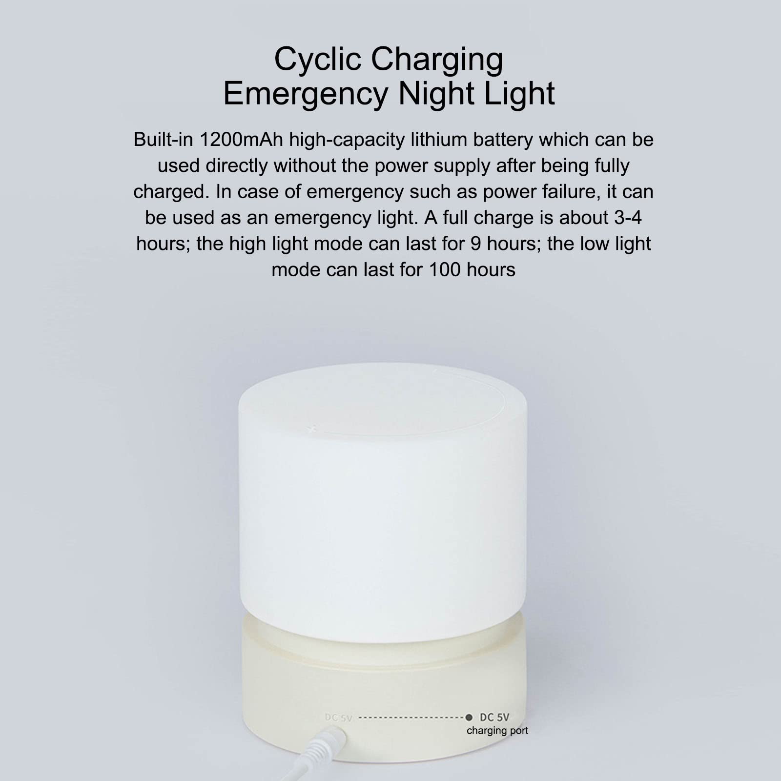 Luce Notturna LED Touch Cilindro,Lampada da Comodino Regolazione Continua Ricaricabile,Il Corpo della Lampada può Essere Ruotato in Tempo,B