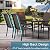 Sophia & William Patio Dining Set 7 Piece Wicker Outdoor Table and Chairs Furniture Set, 6 High-Back Rattan Chairs and 1 Metal Rectangular Dining Table with Umbrella Hole