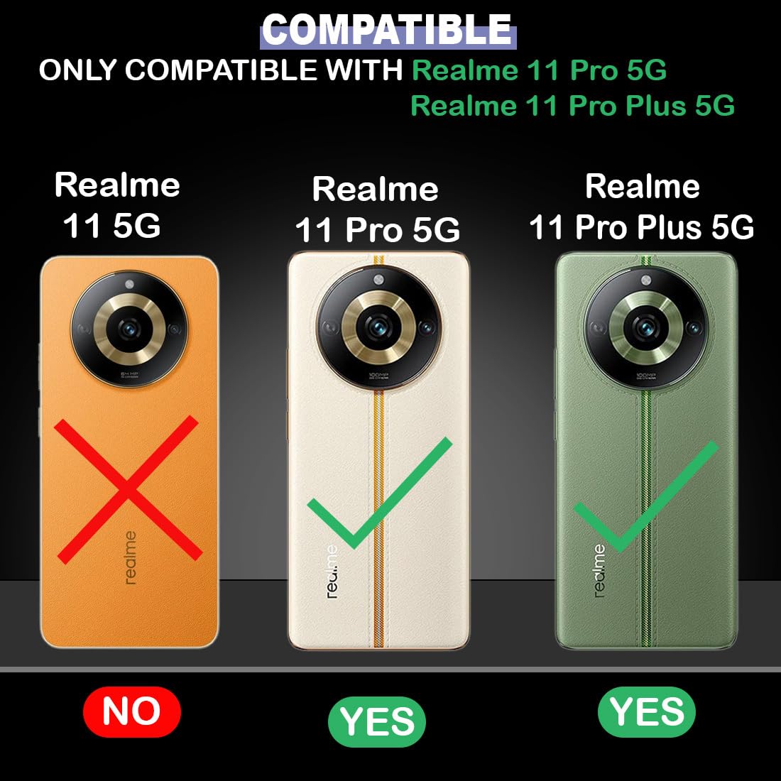 Realme 11 Pro Flip Cover - Leather Wallet Case -5