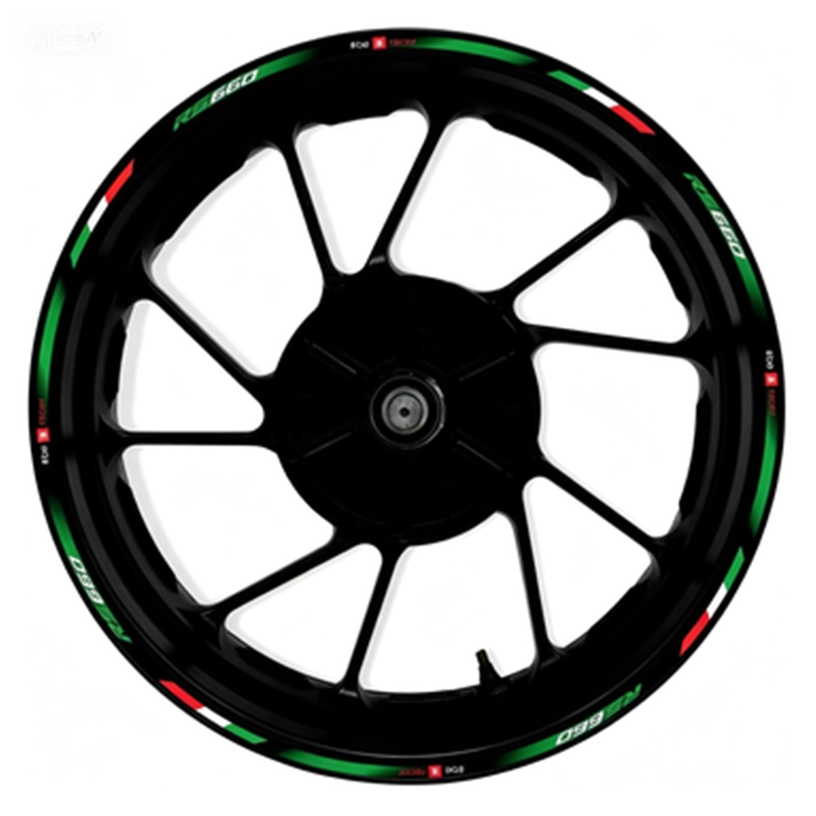 Motorcycle 17 Inch Front and Rear Wheel Hub Sticker Reflective Rim Stickers Decal for Aprilia RS660 RS 660(Color10)