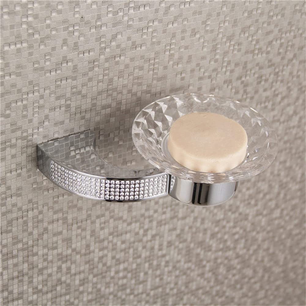 Porte-savon chromé et ensemble de matériel de bain avec fixation antirouille