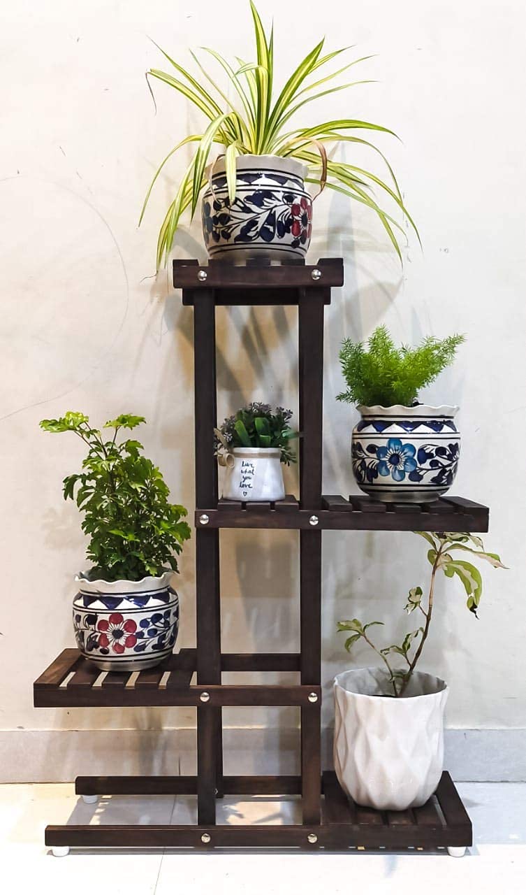 Skafa Wooden Plant Stand For Balcony Living Room Indoor Outdoor (4 Tier, Tiered Shelf) - Free Standing (B09NFVPS34) Amazon Price History, Amazon Price Tracker