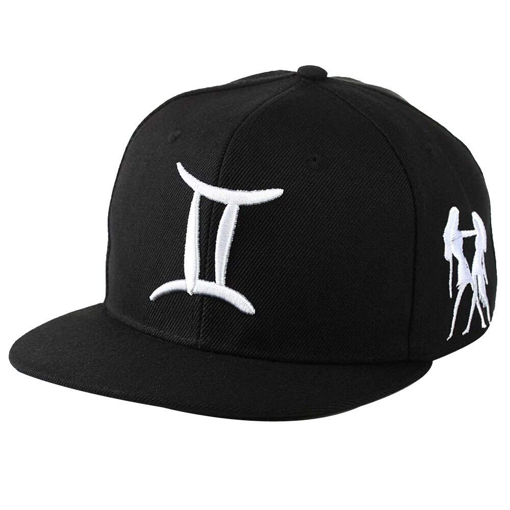 Kangqifen Men Women Baseball Caps Constellation Zodiac 12 Snapback Hats(Gemini)