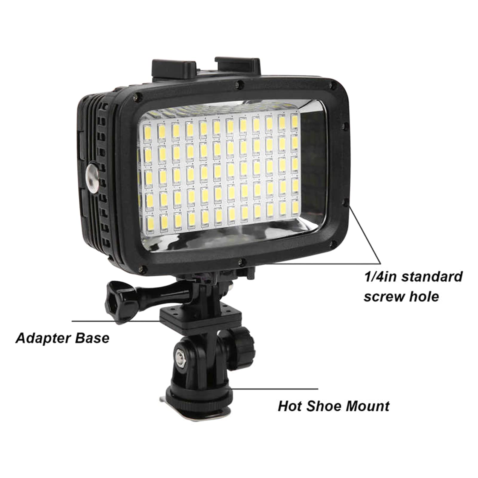 Luce riempimento video impermeabile 40M, supporto per luci