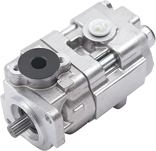 TBVECHI Hydraulic Pump, Aluminum Steel Material Low Noise Two Oil Inlet Holes and Efficient Shaft Head Fit for Kubota L2800DT, L3130F, L3240DT, L4300DT