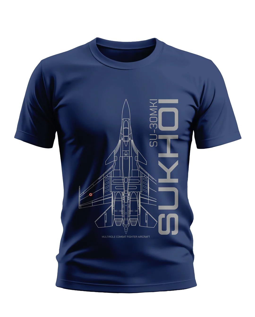 warriorworld Sukhoi SU-30MKI Soft Cotton Men’s T-Shirt – Premium Aviation Graphic Tee | Multirole Military Aircraft Fighter Jet Print Top-picture-23