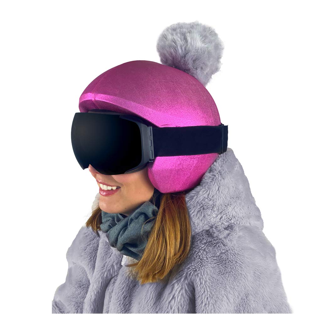 COOLCASC GRIJS/ROZE PON PON Multisport Helm cover