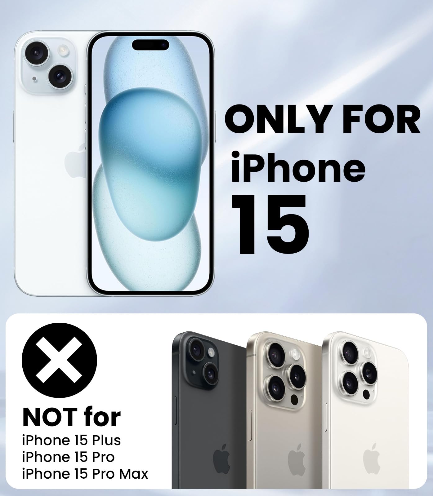 DEVASO Cover per iPhone 15 con Porta Carte, Portafoglio Custodia Protettiva in Silicone Sottile Morbido TPU Trasparente Anti-Graffio Tasche Case