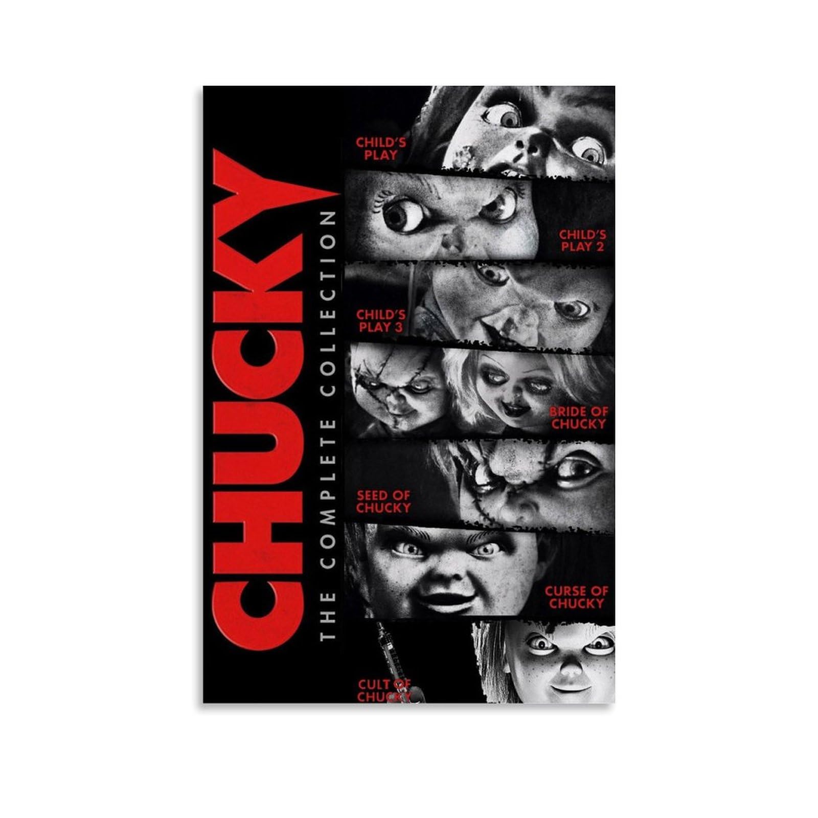 Vintage Horror Movie Chucky Poster Canvas Poster Wall Art Decor Living Room Bedroom Decoration Posters 08x12inch(20x30cm) Unframe-style