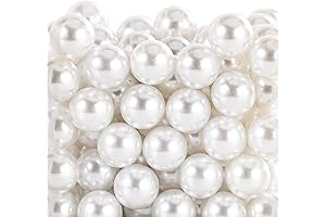 160PCS White No Hole Makeup Beads for Beaded Pen Holder, Cosmetic Brush...