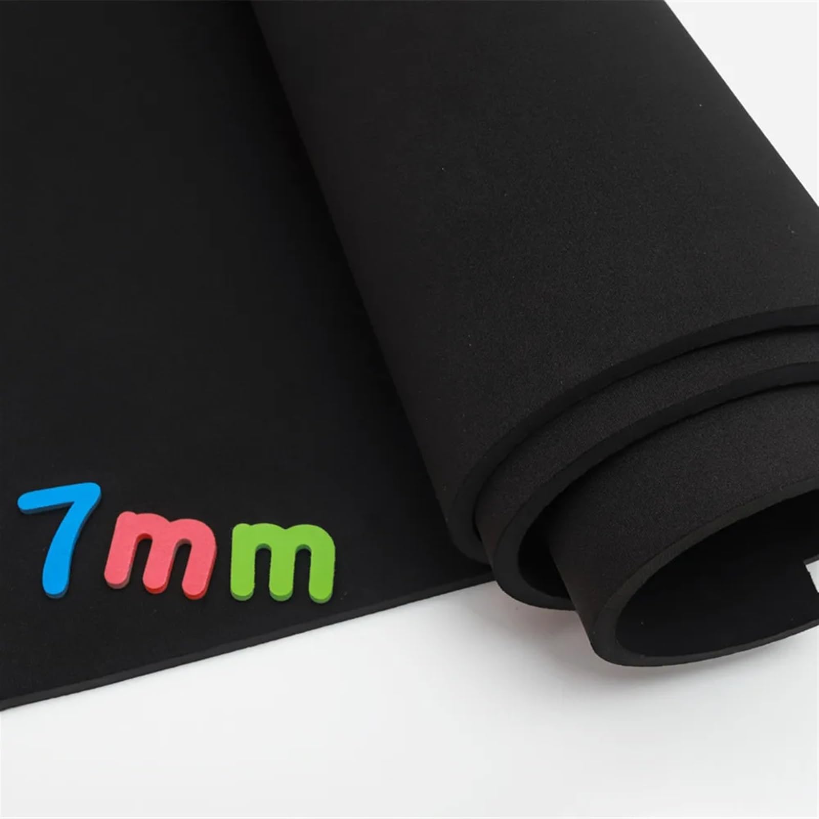 Neopren-Stoff zum Nähen, Neopren-Gummiplatte, 7 mm dick, Probe-Neopren-Nähstoff, wasserdicht, Winddicht, stoßfest, for Tauchen(45cm x 35cm)