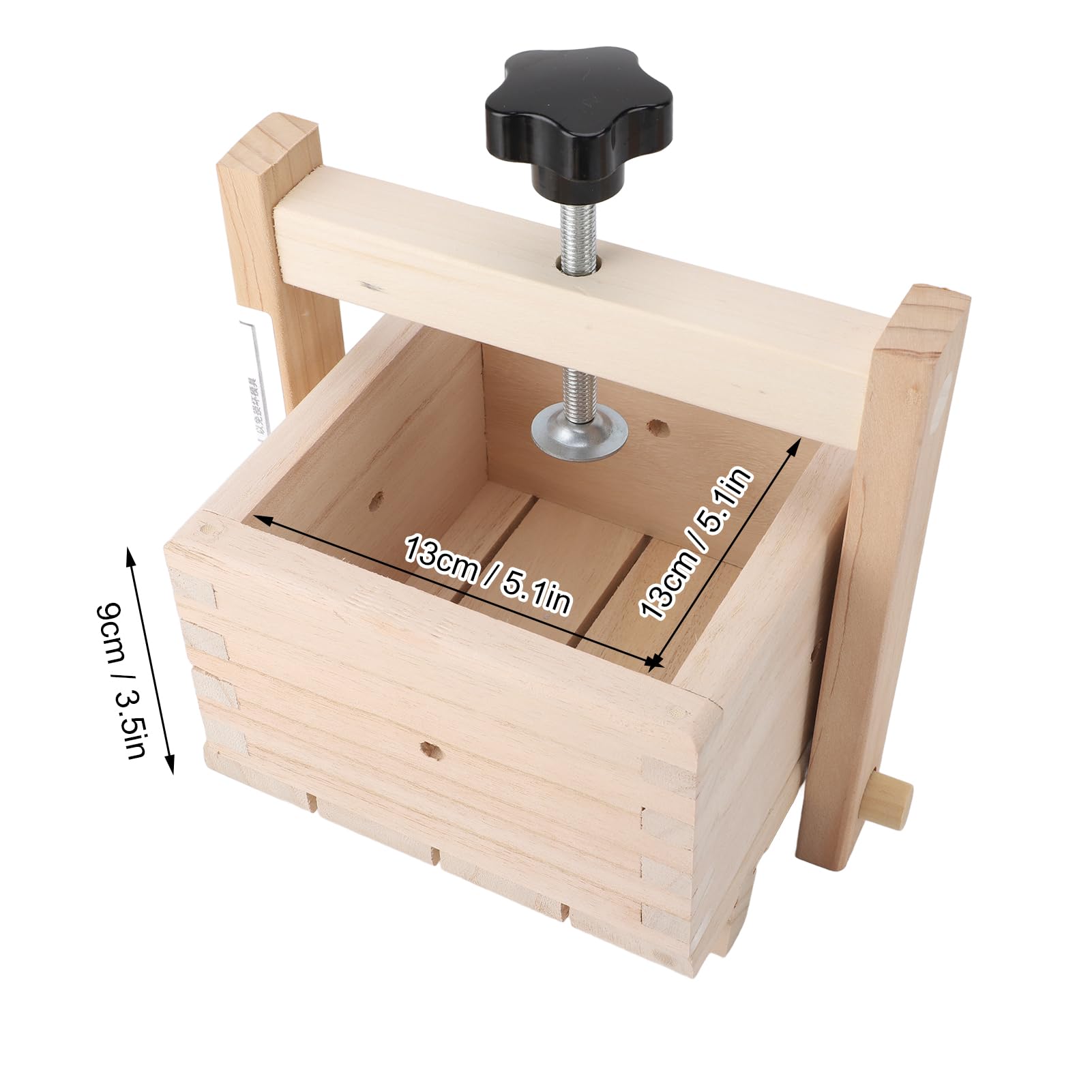 Zestaw do Robienia Tofu Drewniana Forma do Wyciskania Tofu Prasa do Sera Prasa do Robienia Tofu Forma do Tłoczenia dla Domu (Typ 2 (5,1 x 5,1 x 3,5 cala))
