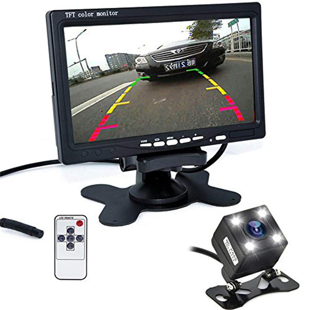 17,8 cm TFT LCD monitor + Night Vision auto retrovisore sistema 4LED visione notturna di sostegno della macchina fotografica