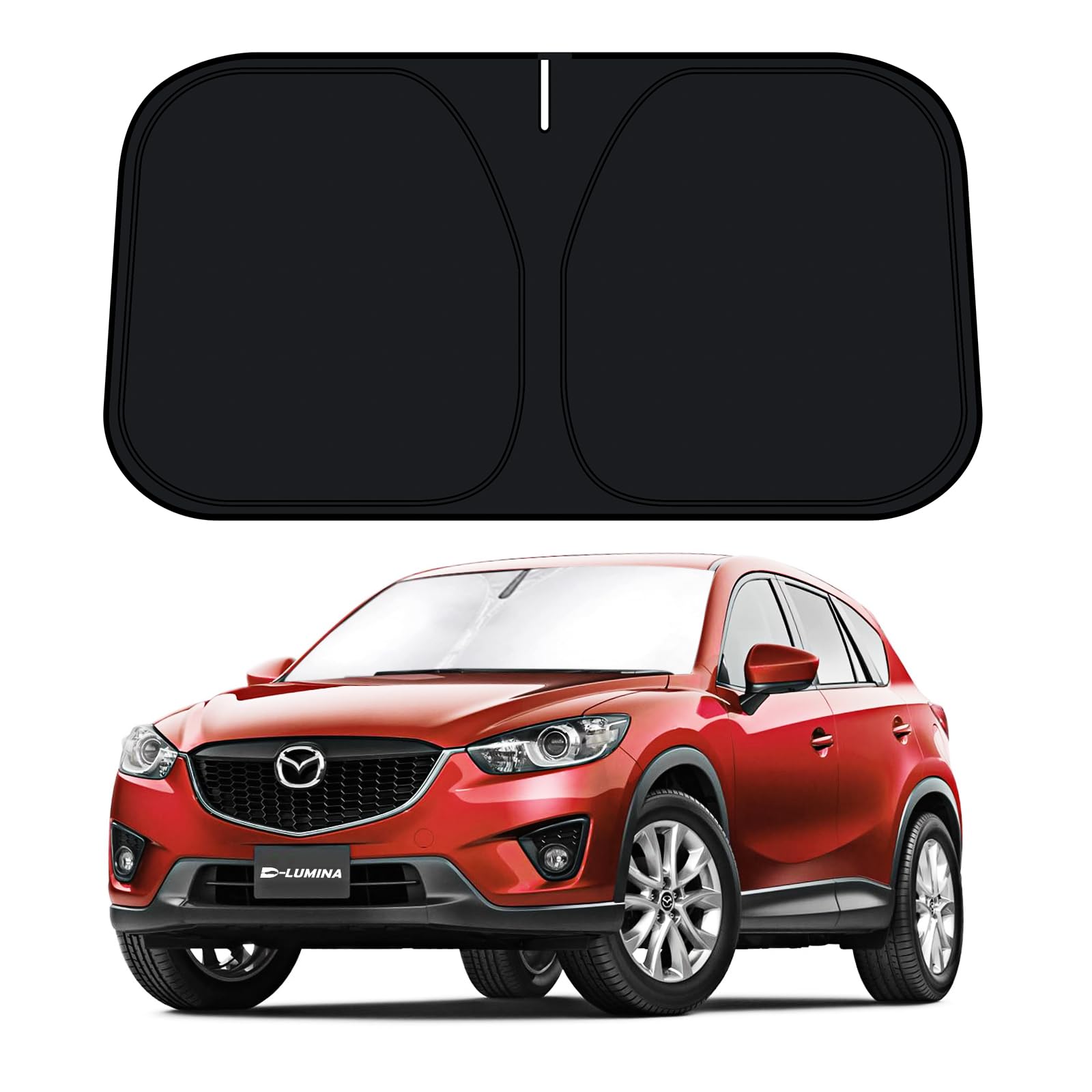 D-Lumina Windshield Sun Shade for Mazda CX-5 2013 2014 2015 2016 CX5 Accessories, Front Window Sunshade Sun Visor Protector Block UV Rays Heat, Foldable 2 Layers 210T Material