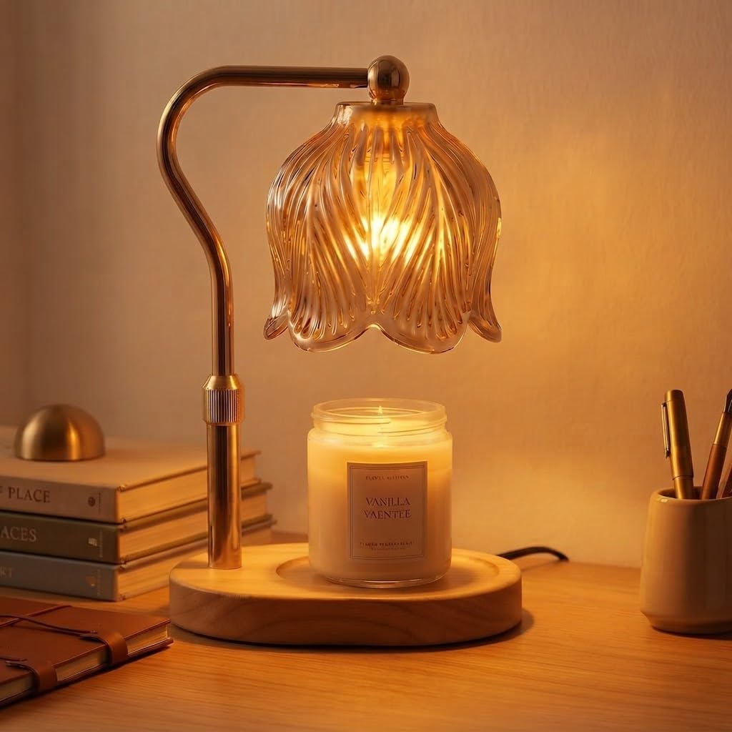 Tulip Candle Warmer Lamp, Wax Melt Lamp Gift for Mum Teacher Doctor