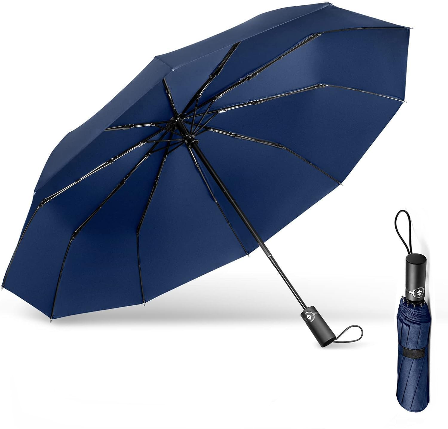 Sun Protection Umbrella, UV Protection Umbrella, Auto Open Close Strong Wind Proof Rain Proof with 10 Ribs Bone Umbrella collapsible (for Men and Women)-image-36