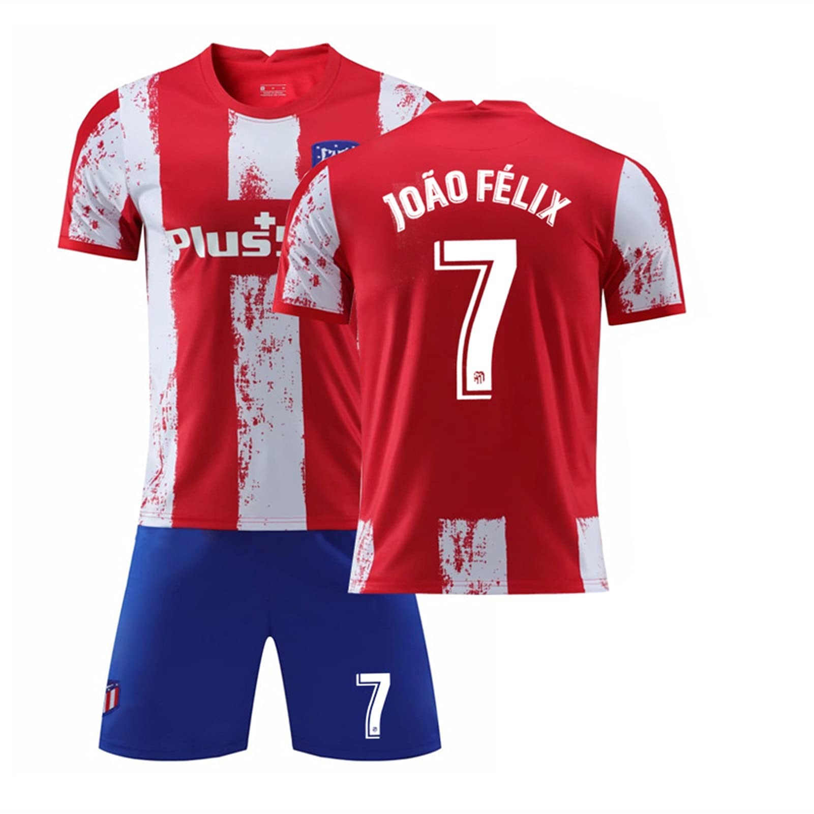 Amazon Co Jp 練習着フットボールジャージ ユニフォーム サッカーユニフォーム2122新しいアトレティコマドリードホームスタジアムno 7 Joa0felixグリーズマン スアレスフェリックスサッカーユニフォーム大人用と子供用サッカーtシャツ ショーツスーツ サッカー