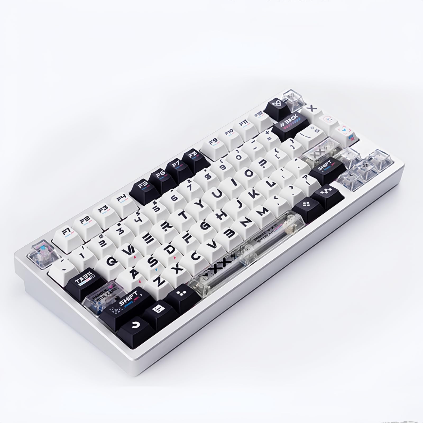 PBT FiraCode キーキャップセット ホワイト Cornix キーキャップセット