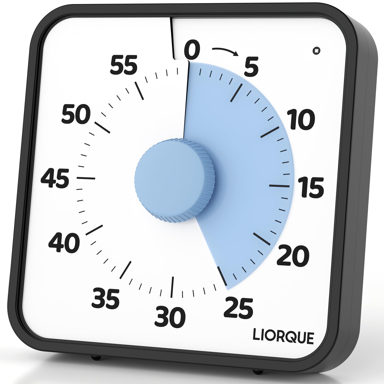 LIORQUE 60 Minute Visual Timer for Kids and Adults, Non-Ticking 7.5 Inch Large Visual Countdown Timers for Classroom Desk Countdown Clock with Magnetic Backing, Kids Pomodoro Timer Clock