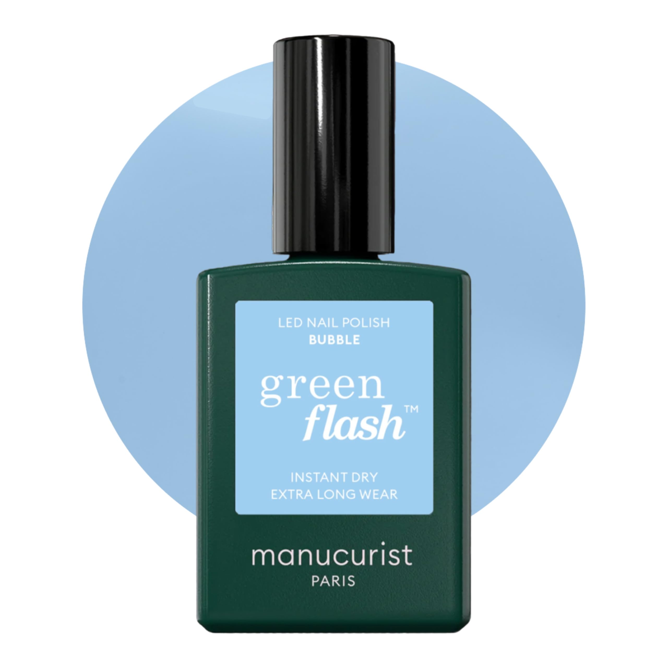 Amazon.com: Manucurist Green Flash LED Pastel Blue Bubble Gel Nail
