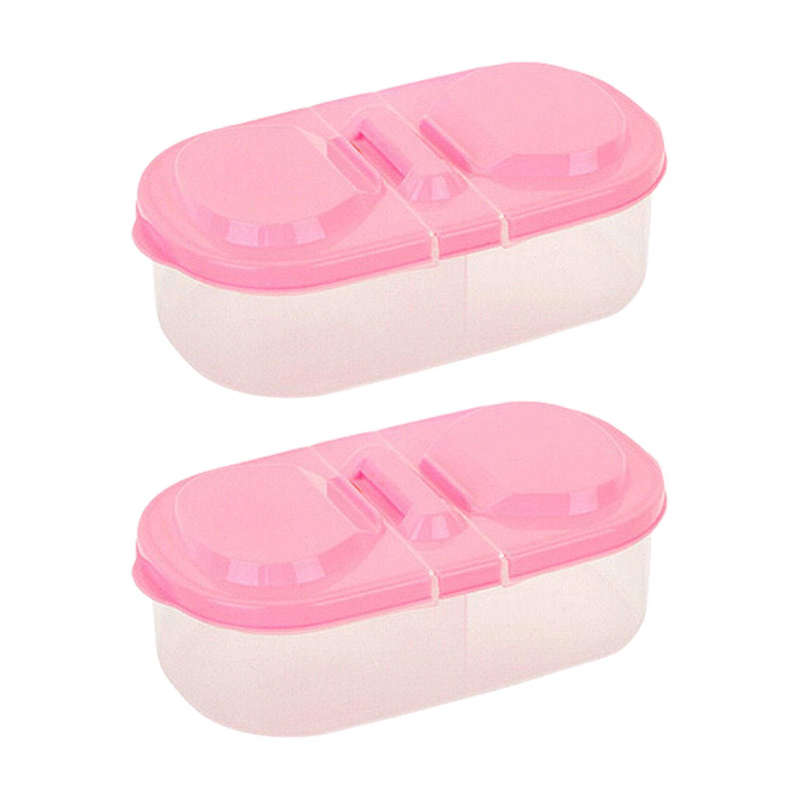 HDOYTXXM Leakproof Kids Snacks Box with 2 Separate Sections Sturdy PP Container for Storage At Homes or Outdoor Activities Double Compartment Kids Container