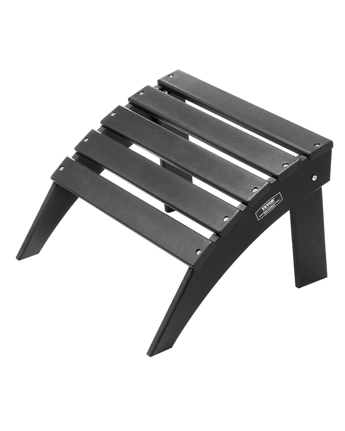 VEVOR Repose-pieds Pliable Adirondack, 475x500x330 mm, en PEHD, Résistant aux Intempéries pour Chaise Adirondack, Montage Facile, pour Extérieur, Patio, Porche, Piscine, Pelouse, Arrière-cour, Noir