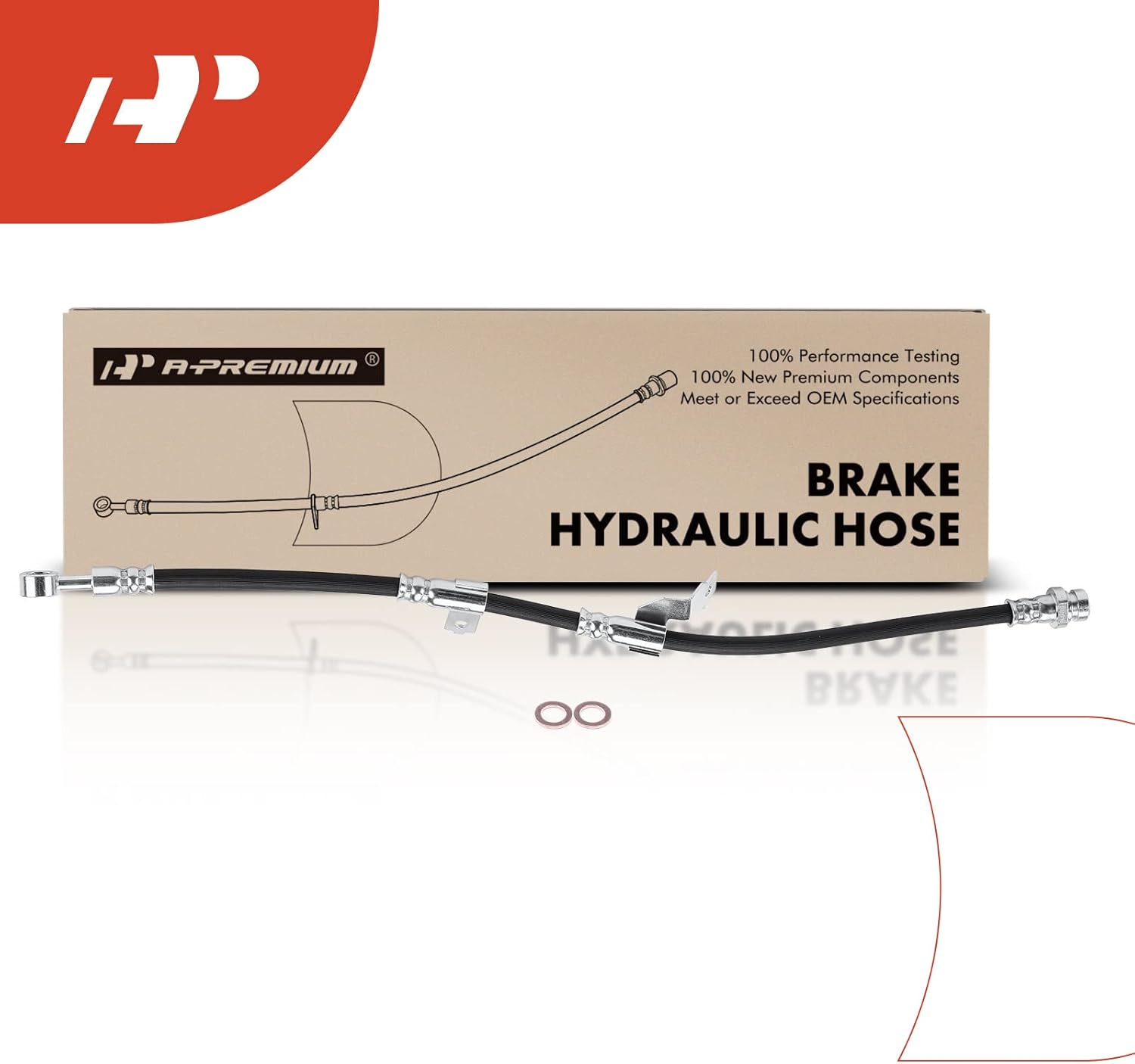 A-Premium Front Driver Side Brake Hydraulic Hose Compatible with Select Kia Models - Rondo 2007 2008 2009 2010 - Replace# 587311D000DS