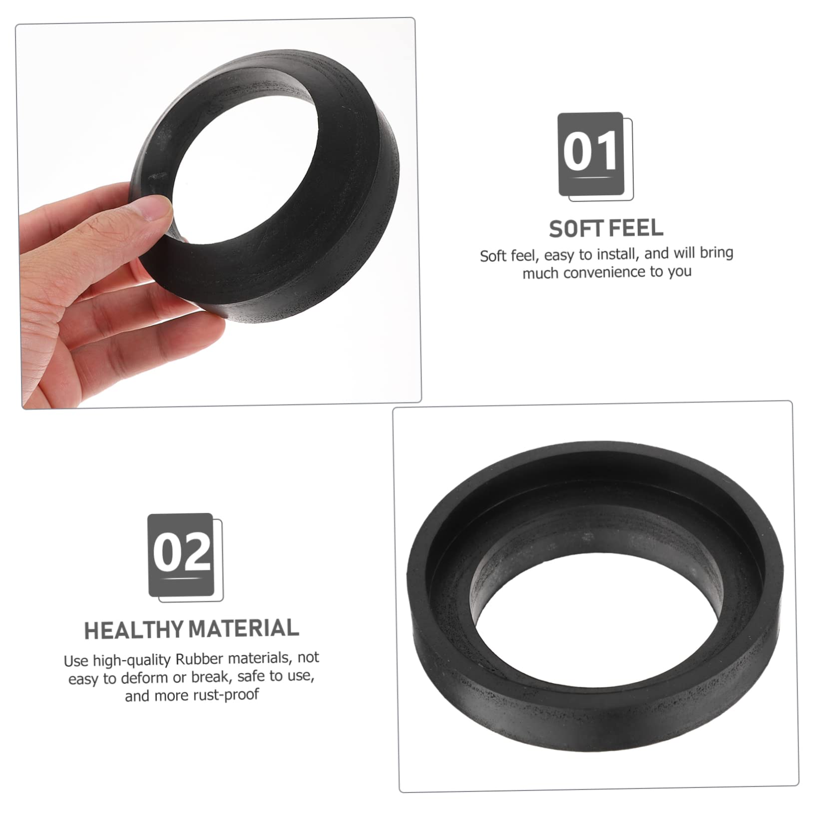 Hemobllo 3sets Guarnizioni Per Cisterni Wc Kit Di Riparazione Per Serbatoi Facile Installazione e Compatibile Con La Maggior Dei Wc Domestici e Commerciali