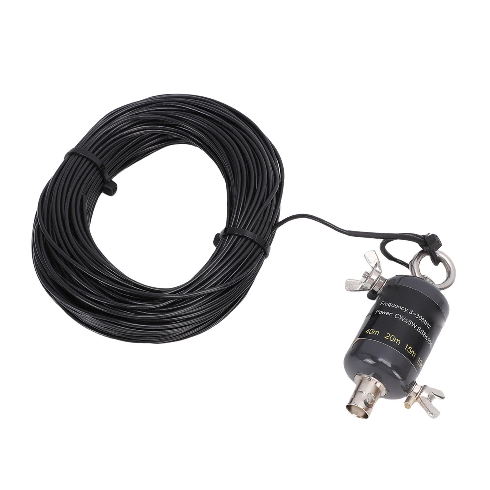 Eujgoov Antena K5 QRP, Alimentación Final de Banda Ancha, Media Onda, 3-30MHz, Antena Portátil Compacta de Metal para Exteriores para Entusiastas de la Radioafición