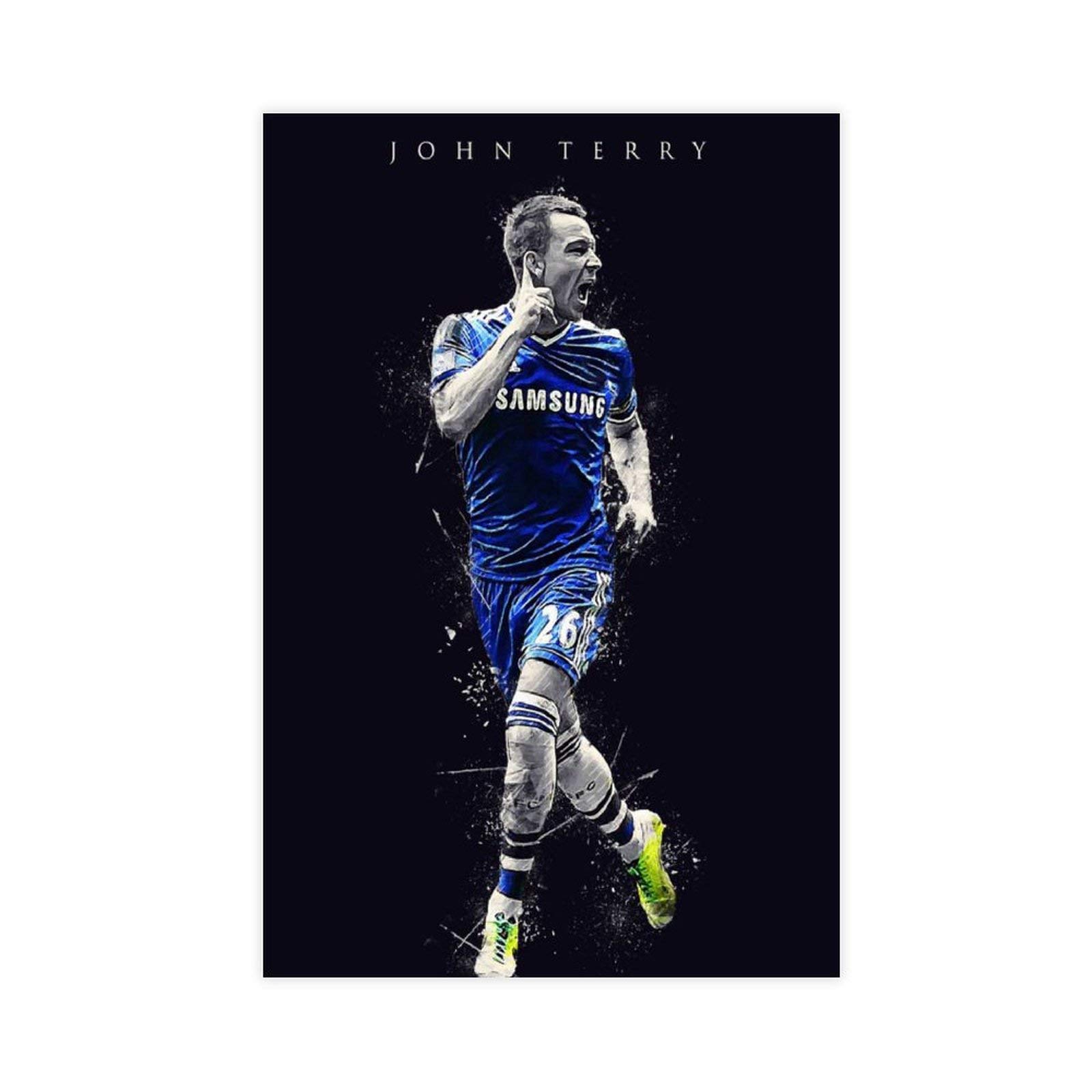 Lkjhlk Unframe-Style1 John Terry Poster Soccer Football Player Canvas Wall Art Decor Paintings For Living Room Home Decoration Unframe 12×18Inch(30×45Cm)