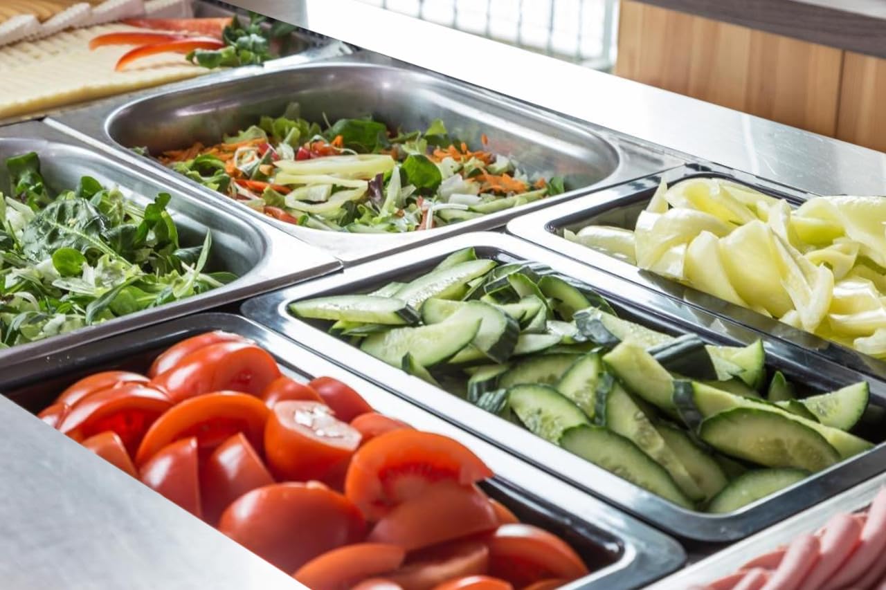GSE vetrina refrigerata catering 120cm con piano superiore 40L GN 1/6 piano refrigerato Gastro tavolo refrigerato stazione di servizio con vetro Saladette gastro per kebab buffet di insalate