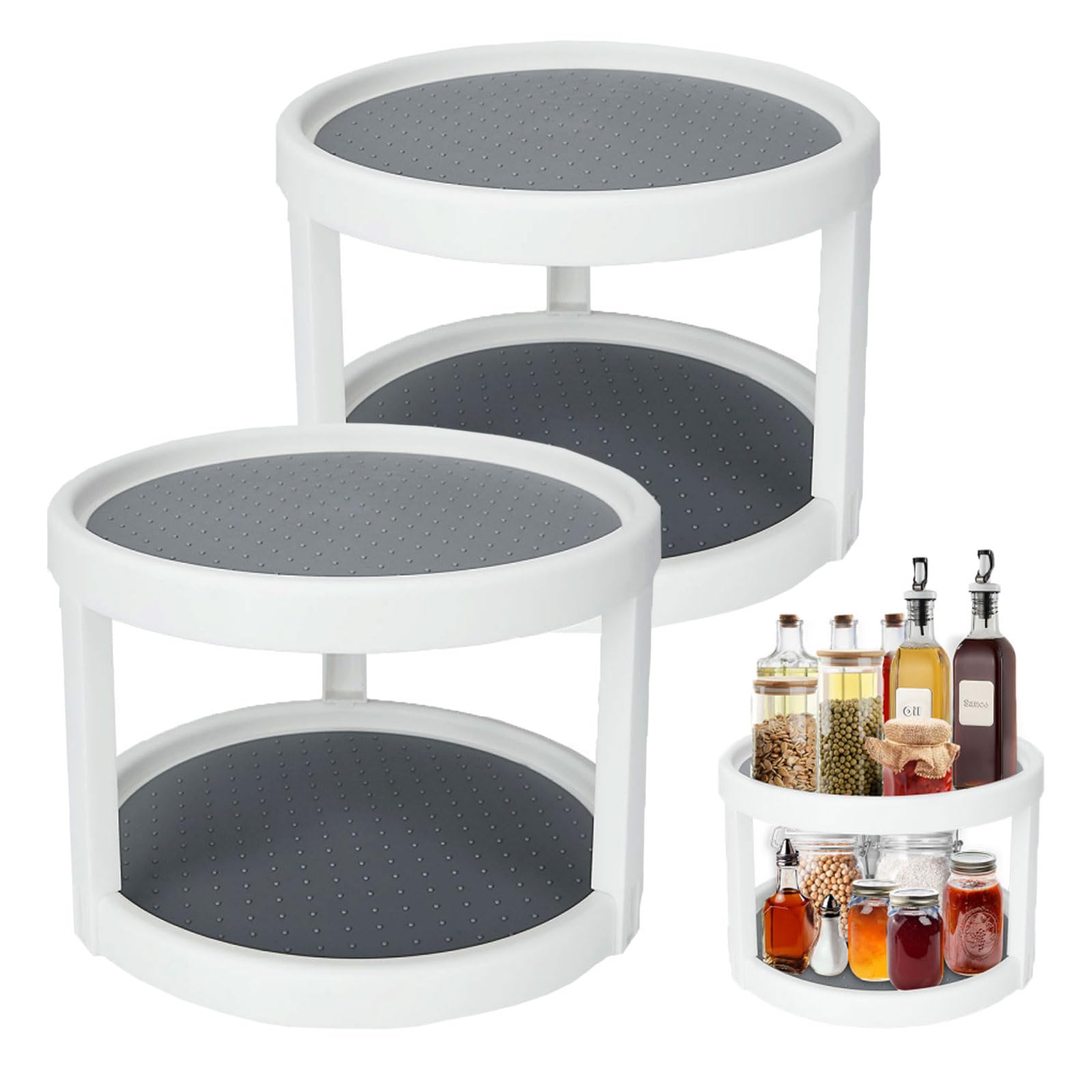 Amazon.com - QTLCOHD 2 Pack 2 Tier Lazy Susan, 10 Inch Lazy Susan