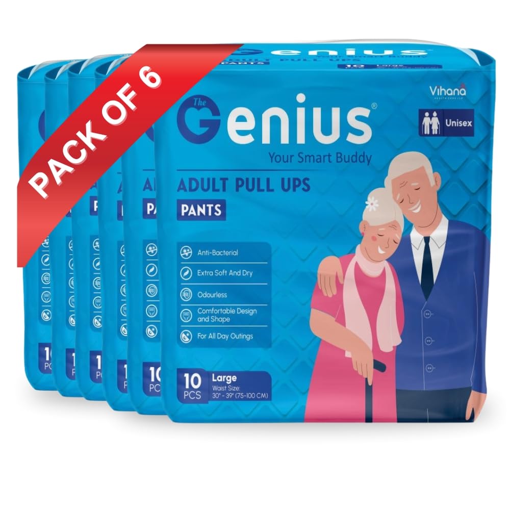Adult Pant Styles L(30"- 39") 10/PACK Extra Soft - Unisex 10 Diapers (L, 60)-image-44
