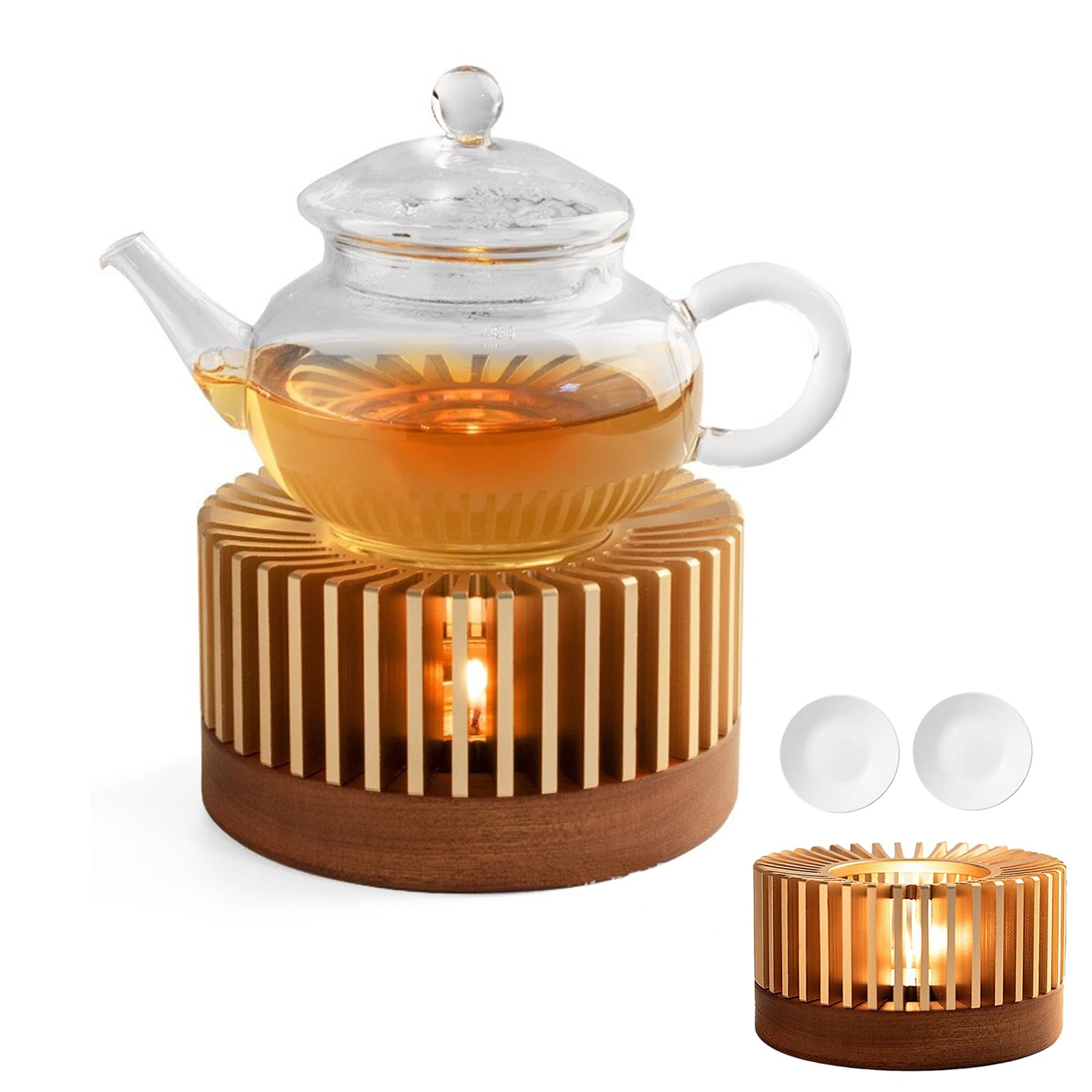 Chauffe-café et théière en bois pour des moments cocooning au salon