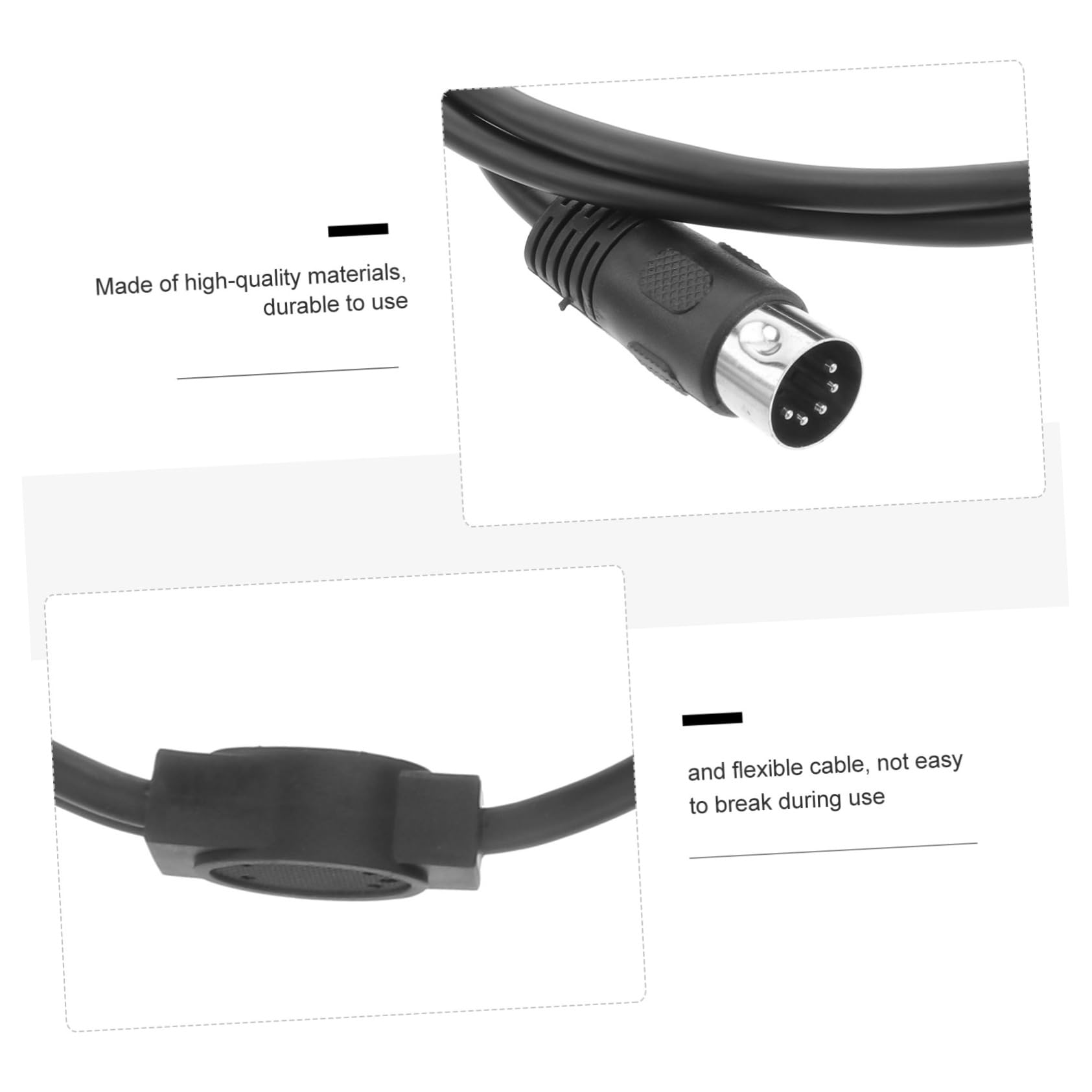 Toyvian Cavo Di Prolunga Din 5 Y Splitter Da 3 Pezzi 0 5 M Per Tastiera Pianoforte
