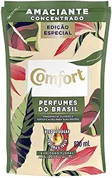 Amaciante Comfort Concentrado Perfumes do Brasil, Edição Especial, Explosão Floral com Óleo de Argan, 810 mL Refil
